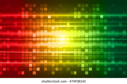 Dark red green yellow color Light Abstract pixels Technology background for computer graphic website internet. circuit board. text box. Mosaic, table