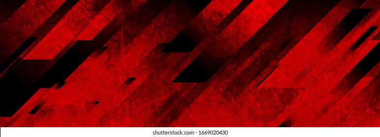 Dark red grunge stripes abstract banner design  Geometric tech vector background