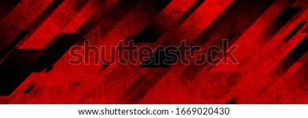 Dark red grunge stripes abstract banner design. Geometric tech vector background