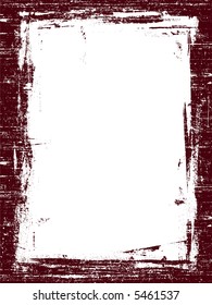 Dark Red Grunged Border -  Highly Detailed vector grunge graphic.