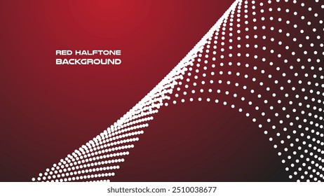 Imagen de Vector de fondo abstracto de semitono rojo oscuro para fondo o presentación