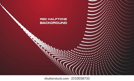 Dark Red Halftone abstract background vector image for backdrop or presentaion