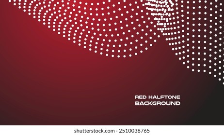 Dark Red Halftone abstract background vector image for backdrop or presentaion