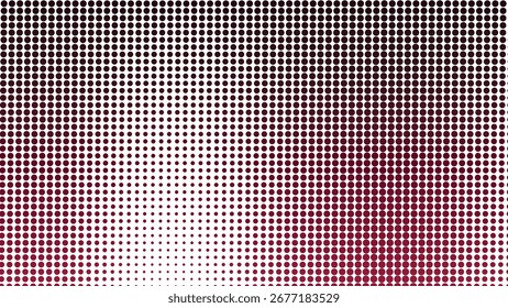 Dark red halftone abstract background for modern digital poster graphic wallpaper and web design