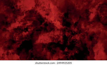 Dark red horror scary background. Old wall texture cement black red background. Abstract dark red watercolor background. 