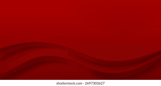 Ilustração em vermelho escuro com linhas onduladas e efeitos de gradiente sutis, criando uma sensação de profundidade e textura.