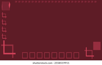 dark red L line and square box frame