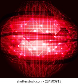 Dark red Light Abstract Technology background for computer graphic website and internet, circuit board.
