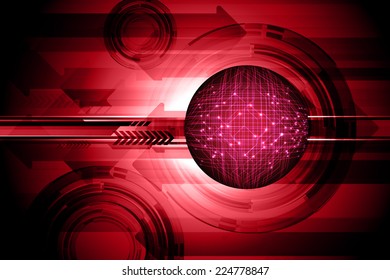 Dark red Light Abstract Technology background for computer graphic website and internet, circuit board. 