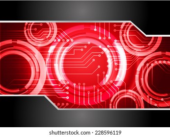 Dark red Light Abstract Technology background for computer graphic website internet. circuit board. text box,