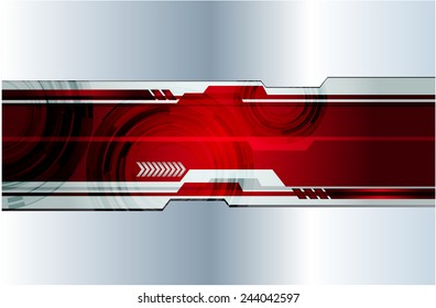 Dark red Light Abstract Technology background for computer graphic website internet. silver