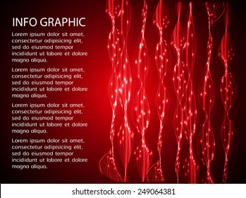Dark red Light Abstract Technology background for computer graphic website internet. text box. Brochure. card. wave.