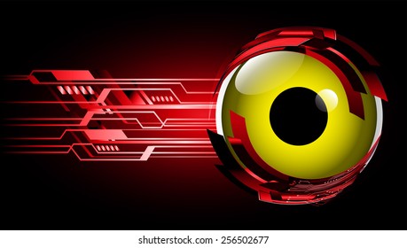 Dark red Light Abstract Technology background for computer graphic website internet and business. yellow eye. text box card. Brochure.