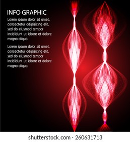 Dark red Light Abstract Technology background for computer graphic website internet and business. text box. Brochure. card. wave.