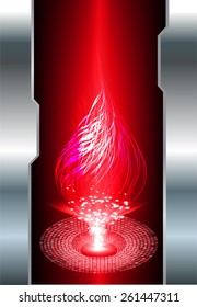 Dark red Light Abstract Technology background for computer graphic website internet. text box. Brochure. card. wave. silver. circuit