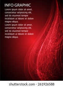 Dark red Light Abstract Technology background for computer graphic website internet. text box. Brochure. card. wave. label. banner