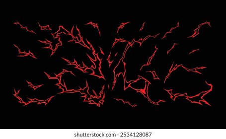 dark red lightning cartoon effect