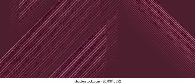 La tecnología de líneas rojas oscuras tiene un fondo futurista. Diseño mínimo de banner vectorial