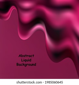 Dark red liquid background. Design element. Beauty and fashion. Advertising layout. Presentation template