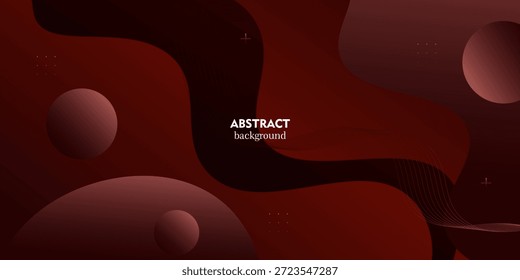 Dark red liquid wave abstract background. Simple and elegant banner background. Vector eps10