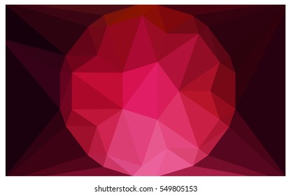 Dark Red Low poly crystal background. Polygon design pattern. Low poly vector illustration, low polygon background.