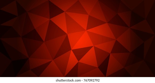 Dark Red Low poly crystal background. Polygon design pattern. Vector eps 10.