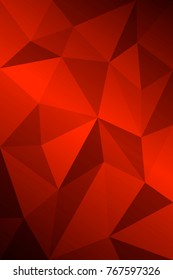 Dark Red Low poly crystal background. Polygon design pattern. Vector eps 10.