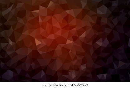Dark red low poly template. A vague abstract illustration with gradient. The template can be used as a background for cell phones.