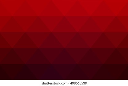 Dark red low poly template. Modern geometrical abstract illustration with gradient. The elegant pattern can be used as part of a brand book.