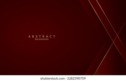fondo rojo oscuro de lujo premium y línea dorada
