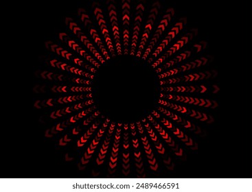 Dark red minimal circular arrows elements abstract geometric background. Vector technology design