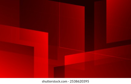 Dark red modern geometric shapes background. Vector illustration