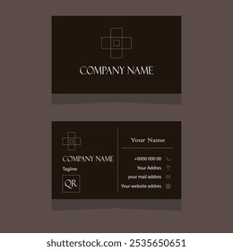 Dark Red modern professional business card design