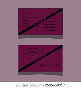 Dark red modern professional business card design