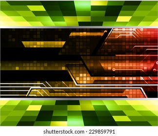 Dark red orange green Light Abstract Technology background for computer graphic website internet and technology. 