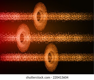 dark red orange Light Abstract Technology background for computer graphic website and internet