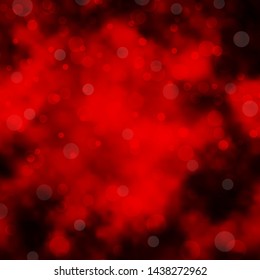 Dark Red Orange vector pattern with circles. Abstract decorative design in gradient style with bubbles. Pattern for business ads.