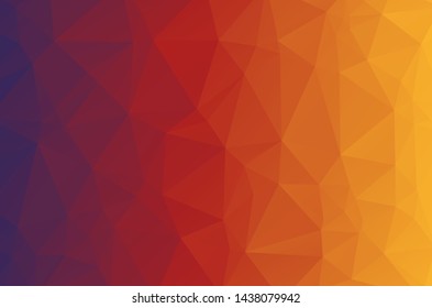 Dark red orange yellow Low poly crystal background. Polygon design pattern. Dark red orange yellow Low poly vector illustration, low polygon background.