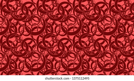 Dark Red Overlapping Circles Background Pattern