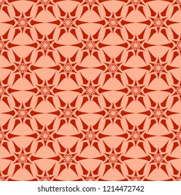 Dark red patterns on pink background, seamless background