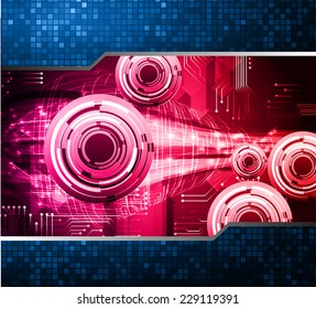Dark red pink blue Light Abstract Technology background for computer graphic website internet. circuit board. text box