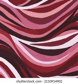 Retro de fluido líquido ondulado de color rojo oscuro y rosa Resumen Modelo de diseño ilustrativo arte