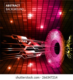 Dark red pink yellow color Light Abstract Technology background for computer graphic website internet. circuit. Mosaic table, pixels