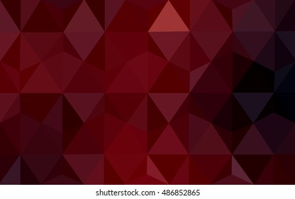 Dark red polygon abstract background. Brand-new colored illustration in blurry style with gradient. A new texture for your design.
