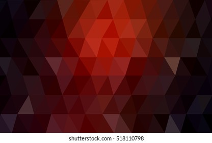 Dark red polygon abstract background. Triangular geometric sample with gradient.  The polygonal design can be used for your web site.