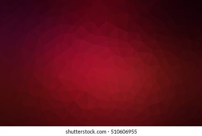Dark red polygon abstract template. An elegant bright illustration with gradient. Triangular pattern for your business design.