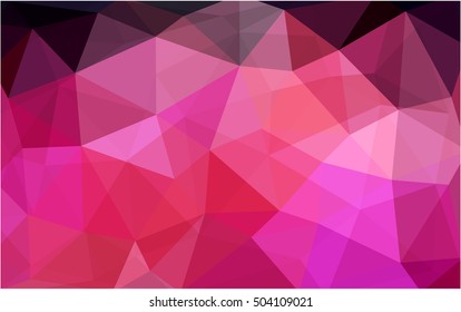 Dark red polygonal background. A vague abstract illustration with gradient. The template can be used as a background for cell phones.