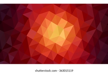 Dark red polygonal illustration, which consist of triangles. Geometric background in Origami style with gradient. Triangular design for your business in vector.