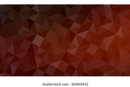 Dark red polygonal illustration, which consist of triangles. Geometric background in Origami style with gradient. Triangular design for your business in vector.
