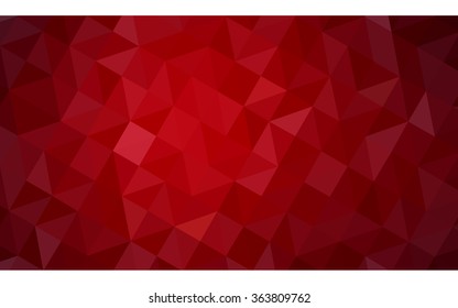 Dark red polygonal illustration, which consist of triangles. Geometric background in Origami style with gradient. Triangular design for your business in vector.